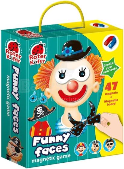 Roter Käfer Magnetic Game Funny Faces Art.133353 Magnētiska spēle Modes dizaineri (Vladi Toys)