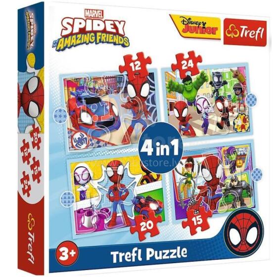 TREFL CARS Pužļu komplekts 4in1 Vāģi