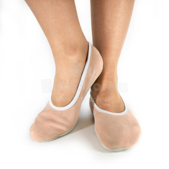 Bebe Basic Hip-Hop Gymnastics Shoes Art.SB120 Nude Vingrošanas, sporta dejošanas čības ar ādas zoli