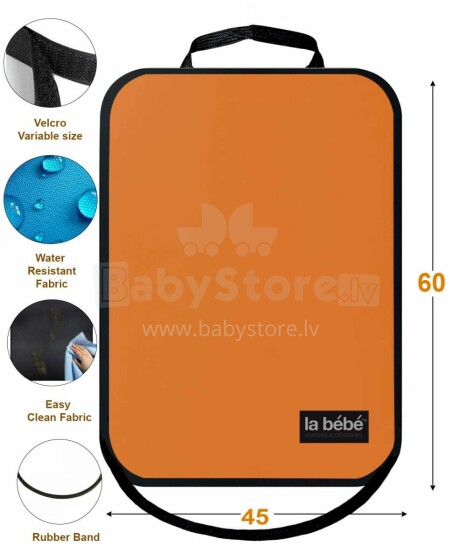 La bebe™ Car Seat Back Protector Art.135339 Orange Car seat protector