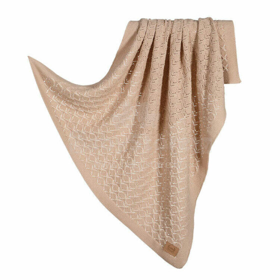 La Millou Cotton Blanket  Art.135594 Hazelnut   Детское одеяло из 100% мерино шерсти ,80x90см
