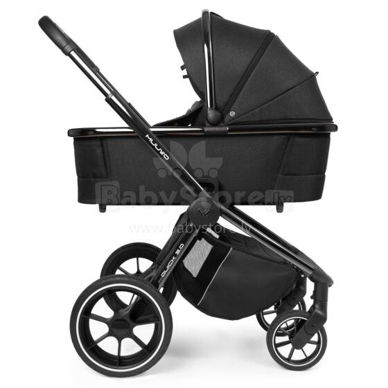 Muuvo Quick 3.0 Gondola  Art.MQ3.0-G-JET-BLACK Jet Black Коляска с Люлькой