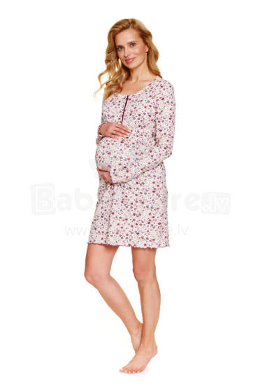 Doctornap Night Dress Art.7308 Хлопковая ночная рубашка для беременных/кормления