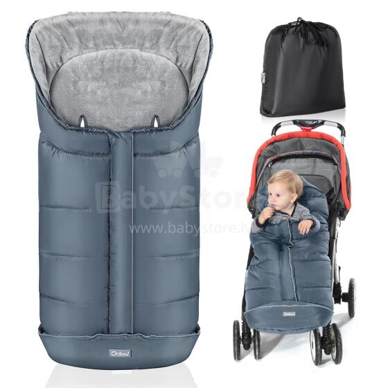 Bebe Basic Footmuff Universal Art.138146 Grey ziemas guļammaiss