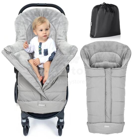 Bebe Basic Footmuff Universal Art.138147 Light Grey Детский зимний конверт в коляску/автокресло