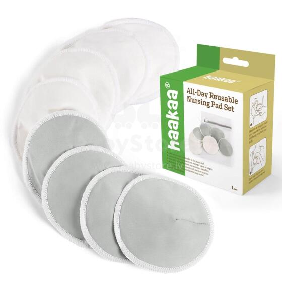 Haakaa All-Day Reusable Nursing Pad Art.MHK127 Krūšturu ieliktņi daudzreizējai lietošanai 8 gab.