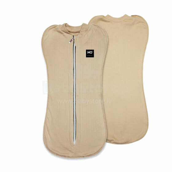 La Bebe™ NO Swaddle Up Art. 9-42-221 Camel Хлопковая пелёнка для комфортного сна/спальный мешок 3,2 кг до 6,4 кг.