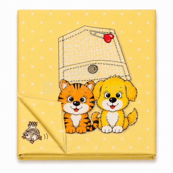 UR Kids Bedding Art.141384 Friends Yellow Bērnu virspalags no kokvilnas 75x100cm