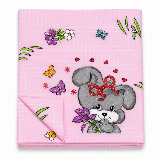 UR Kids Bedding Art.141394 Rabbit Pink  Bērnu virspalags no kokvilnas 75x100cm