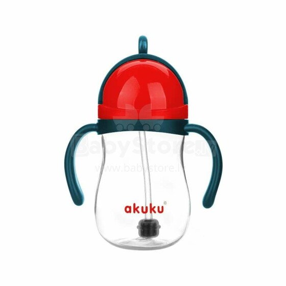 Akuku Bottle Art.A0164 Бутылочка непроливайка с мягкой силиконовой соломинкой для удобного питья, 280 ml