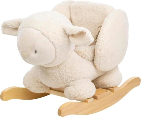 Nattou Soft Teddy Fabric Rocking Animal Sheep  Art.142935 Мягкое кресло-качалка с поддержкой спинки