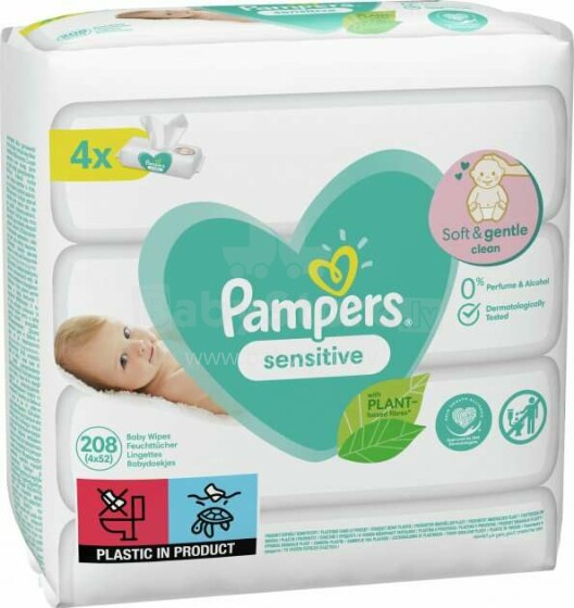 Pampers Sensitive Art.P04H184 Baby wipes,52x4pcs