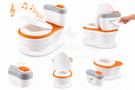Mobiclinic Children Musical Potty Art.145682 White  muzikāls podiņš