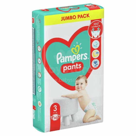 Pampers Pants JP Art.P04H701 Panty diapers S3 size, 6-11 kg, 62 pcs.