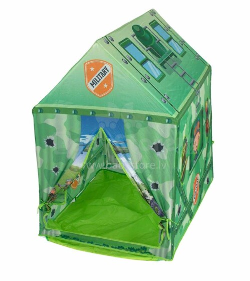 Ikonka Art.KX7937 Folding house base play tent military 103cm