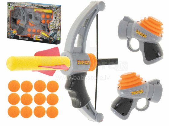 Ikonka Art.KX6141 Softball gun + crossbow + balls set of 2 pcs