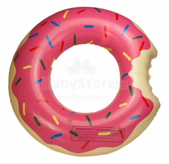 Ikonka Art.KX9959_1 Donut piepūšamais ritenis 80cm rozā