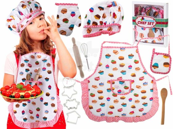 Ikonka Art.KX5284 Kitchen set for cooking apron + accessories