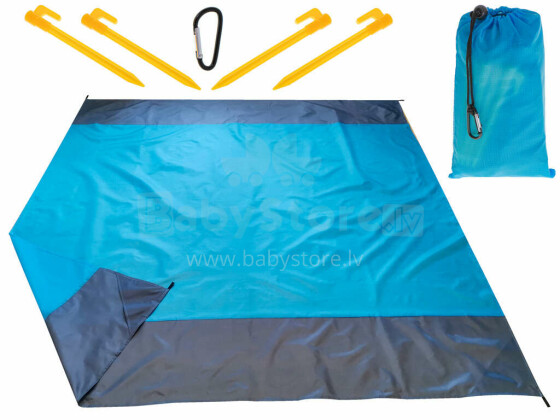 Ikonka Art.KX5395 Paplūdimio kilimėlis vandeniui atspari stovyklavimo antklodė 210X200