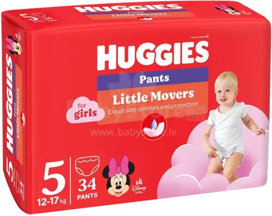 Huggies Pants D S5 Girl Art.148482 Autiņbiksītes 12-17kg, 34gb