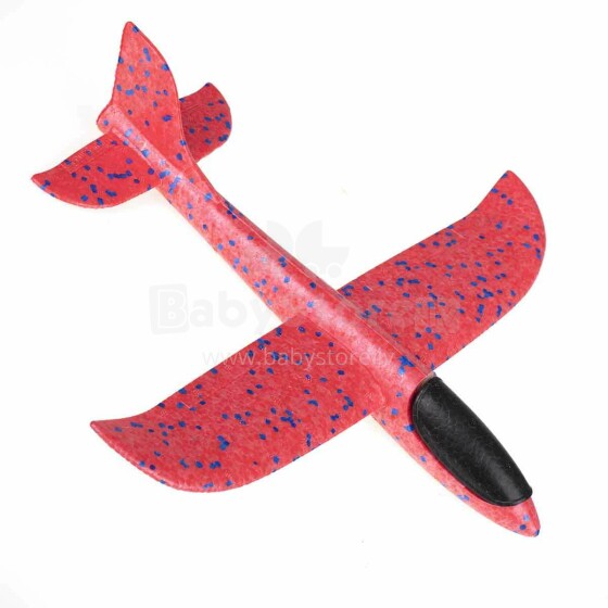 Ikonka Art.KX7839_2 Glider plane polystyrene 34x33cm red