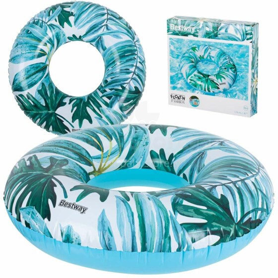 Ikonka Art.KX6099 BESTWAY 36237 Palm leaf inflatable wheel blue