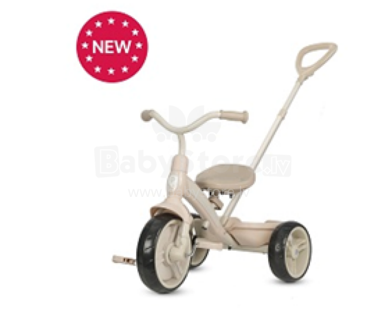 Qplay Elite Plus Art.150140 Beige Bērnu trīsriteņis ar rokturi
