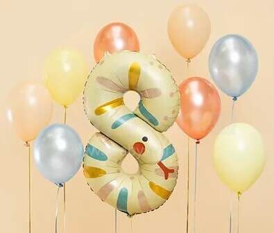 Ikonka Art.KX4535_3 Foil birthday balloon number