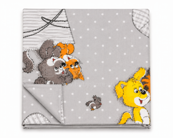 UR Kids Bedding Art.150502 Friends Grey Bērnu virspalags no kokvilnas 75x100cm