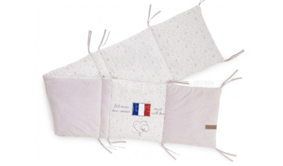 Doux Nid Old Rose and Boho Garden French Cot Bumper Art.2200780 Apmalīte bērnu gultiņai 30x180 cm