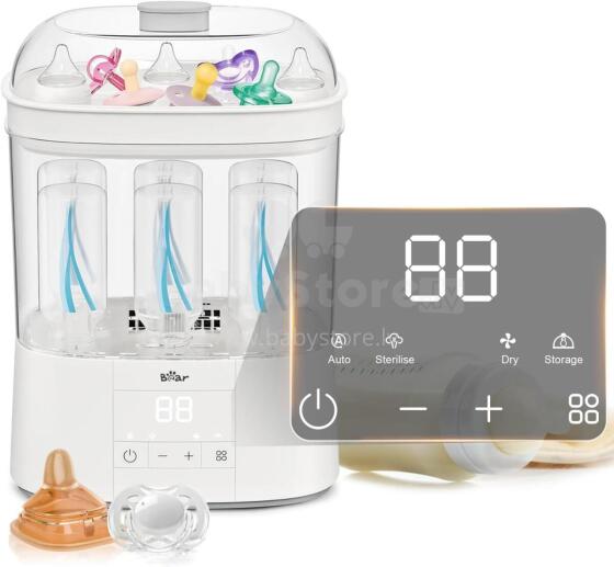 Bear Steriliser for Baby Bottles with Drying Function 4-in-1 Art.15213 стерилизатор для детских принадлежностей, детских бутылочек и аксессуаров для молокоотсосов