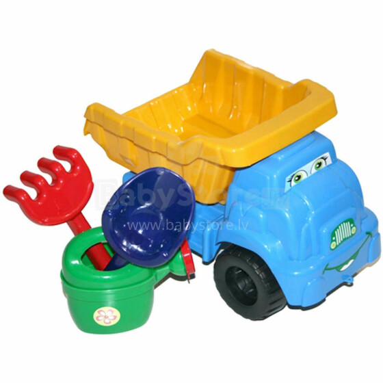 3toysm Art.ZP3 Toy car with sand kit blue Игрушечный автомобиль с песочным набором