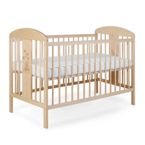 La Bebe™ Kids Wood Cot Tomi 20 Art.152181 Natural Детская деревянная кроватка 120x60см