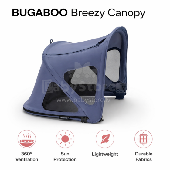 Bugaboo Fox/Cameleon3/Lynx breezy sun canopy v2 Art.152384 Seaside Blue Защита от солнца