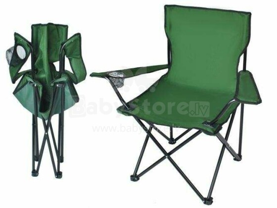 Salokāms tūristu krēsls, zaļa