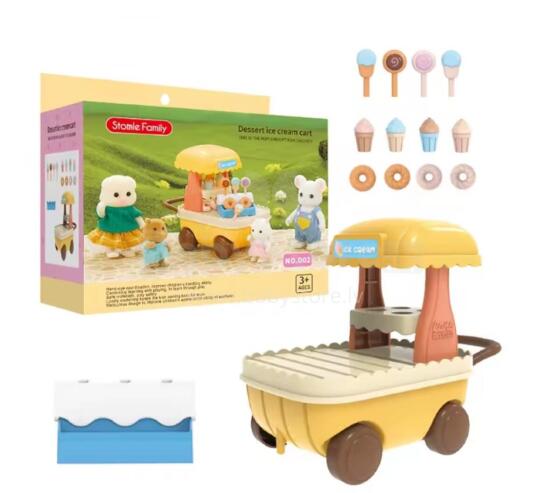 Stomble Family Toys Compatible with Sylvanian Families Art.153817 Ķerra ar desertu (savienojama ar   Sylvanian Families)