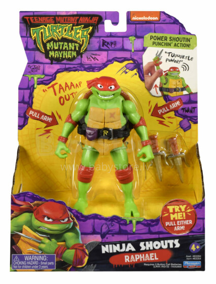 TMNT Ninja Shouts Raphael Art.83354 kujuke