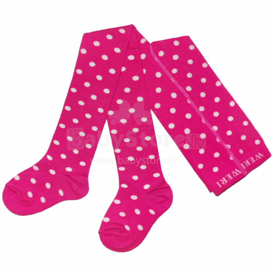 Weri Spezials Bērnu Zeķubikses White Dots Pink ART.SW-0125 Augstas kvalitātes bērnu kokvilnas Zeķubikses meitenēm