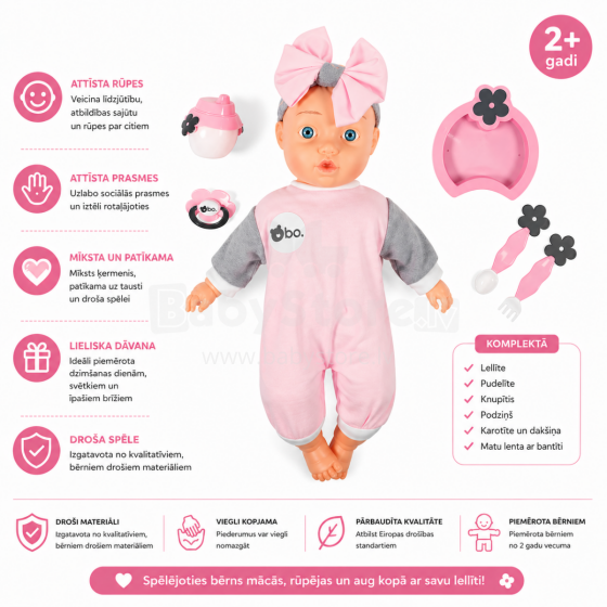 Bo Doll Anna Art.154546 Interaktīva lelle zīdaiņiem Anna, 42 cm