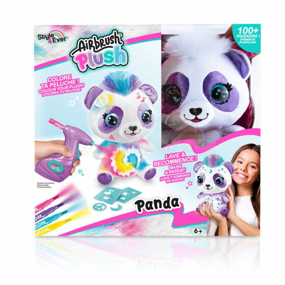 Style 4 Ever Pehme mänguasi õhupintsliga Panda, 25 cm