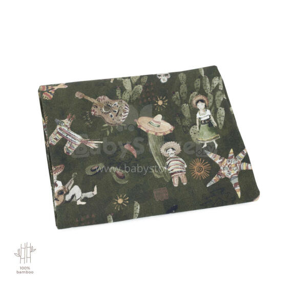 Makaszka Bamboo Swaddle Art.154614 Высококачественная муслиновая пелёнка из бамбука, (75x100 см)