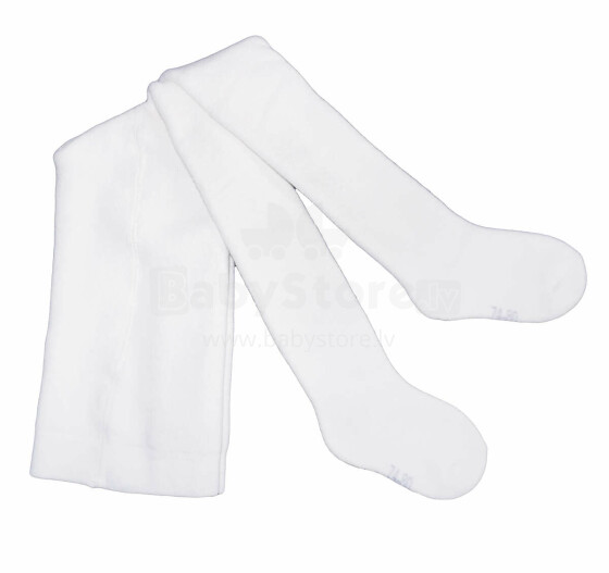 Weri Spezials Children's Tights Monochrome White ART.WERI-3136 High quality children's warm plush cotton tights for girls