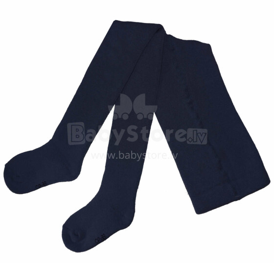 Weri Spezials Children's Tights Monochrome Navy ART.WERI-7617 High quality children's warm plush cotton tights for boys
