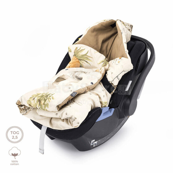Makaszka Car Seat Blanket Art.155904 Высококачественное детское двухстороннее легкое одеяло-конверт с капюшоном (100x110 см)