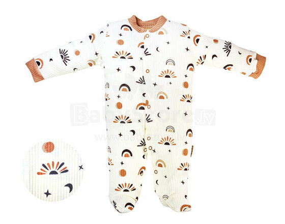 Necix's Art.156383 Baby rompers with long sleeves and closed legs with print