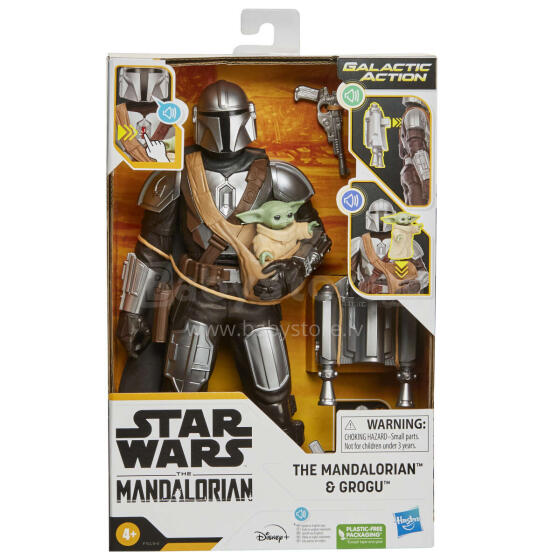 STAR WARS interactive figure Galactic Mandalorian And Grogu, 30 cm