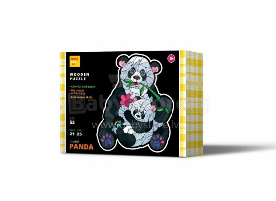 KIDS DO Wooden puzzle PANDA Art.AP3119 Koka puzle Panda 52 gab