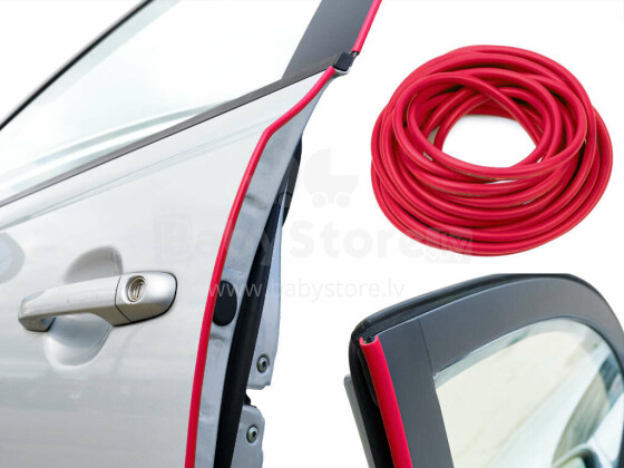Ikonka Art.KX6862_4 Car door edge bumper profile 5m red