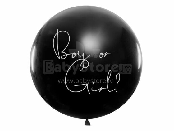 Ikonka Art.KX4557 Gender Reveal Balloon Boy or Girl blue confetti 100cm