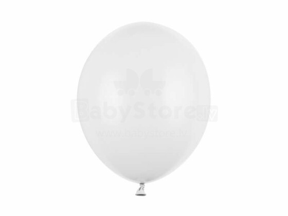 Ikonka Art.KX4553 Baloni Spēcīgi pasteļbaloni tīri balti 30cm 100 gab.
